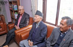 माधव नेपाल र एमाले नेताहरुबिच भेटवार्ता