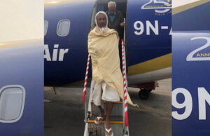 उपराष्ट्रपति निर्वाचनमा भोट हाल्न किरियापुत्री सांसद जहाज चढेर काठमाडौं