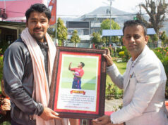 पोखरा महानगरपालिकामा क्रिकेटर करण केसी सम्मानित