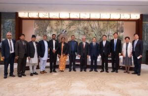 राष्ट्रिय सभा अध्यक्ष तिमिल्सिना र सांघाई म्युनिसिल पिपुल्स कंग्रेसका अध्यक्षबीच भेटवार्ता