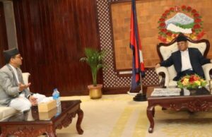 प्रधानमन्त्री र राष्ट्रिय सभा अध्यक्ष तिमिल्सिनाबीच भेटवार्ता