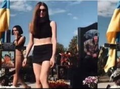 सैनिक चिहानमा नाच्ने दुई युक्रेनी महिला पक्राउ