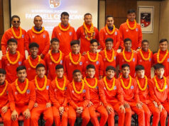 साफ यु–१६ च्याम्पियनसिप खेल्ने नेपाली टोली भुटान प्रस्थान