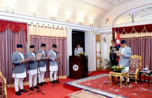नवनियुक्त चार जना राजदूतद्वारा शपथ ग्रहण