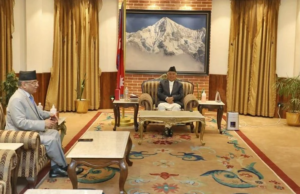 राष्ट्रपति र प्रधानमन्त्री दाहालबीच भेटवार्ता