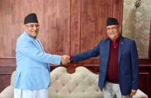 प्रधानमन्त्री दाहाल र अध्यक्ष ओलीबिच भेटवार्ता