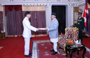 राष्ट्रपति रामचन्द्र पौडेलसमक्ष विभिन्न चार देशका नवनियुक्त राजदूतले ओहोदाको प्रमाणपत्र पेस