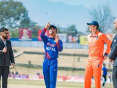 त्रिकोणात्मक टी–२० आई सिरिजको फाइनलमा टस जितेको नेपालले पहिला ब्याटिङ गर्दै