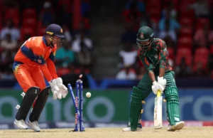 नेदरल्याण्ड्सलाई २५ रनले पराजित गर्दै बंगलादेश सुपर ८ नजिक