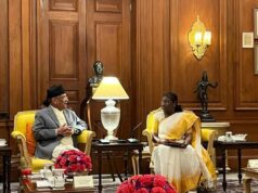 भारतीय राष्ट्रपतिसँग प्रधानमन्त्री प्रचण्डको भेटवार्ता