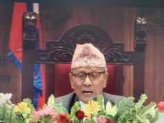 लुम्बिनीमा प्रदेश प्रमुख शेरचन नीति तथा कार्यक्रम प्रस्तुत गर्दै