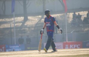 नेपालले गुमायो तेस्रो विकेट, अनिल साह आउट