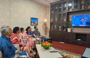 नेदेरल्याण्ड्सविरुद्धकाे खेल हेर्दै राष्ट्रपति