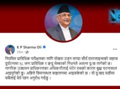 प्रधानमन्त्रीद्वारा सौर्य एयरलाइन्सको जहाज दुर्घटनाप्रति दुःख व्यक्त