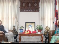 नवनियुक्त परराष्ट्रमन्त्री भेट्न पुगे भारतीय राजदूत