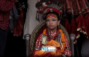 भोटो जात्रामा ‘जीवित देवी’ कुमारी(फाेटाे फिचर)