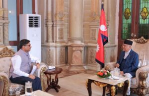 प्रधानमन्त्री ओली र भारतीय विदेश सचिव मिश्रीबीच भेटवार्ता