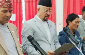 कर्णालीका नवनियुक्त मन्त्रीले लिए शपथ