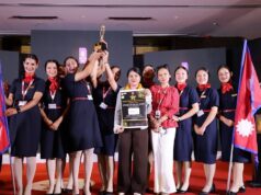 गीता एभियसनलाई ‘वेस्ट पाइलट तथा क्याबिन क्रु ट्रेनिङ इन्स्टिच्युट’ अवार्ड