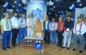 कजारिया रमेश टायल्सद्वारा धनगढीमा ग्यालेक्सी शोरुम उद्घाटन
