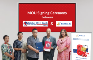 ग्लोबल आइएमई बैंकका ग्राहक तथा परिवारले बुद्ध एयरको टिकट खरिदमा ८ प्रतिशत छुट पाउने