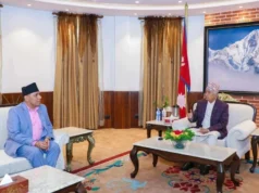 राष्ट्रपति पौडेल र राष्ट्रियसभाका अध्यक्ष दाहालबिच भेटवार्ता