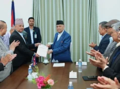 प्रधानमन्त्री उद्धार कोषमा एमालेद्वारा पचास लाख हस्तान्तरण