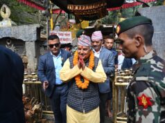 दक्षिणकाली दर्शनका लागि पुगे राष्ट्रपति पौडेल