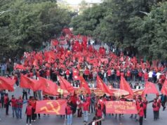 राजधानीमा विप्लव नेतृत्वको नेकपाको र्याली