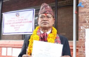 कीर्तिपुर नगरपालिकाको मेयरमा माओवादी केन्द्रका महर्जनले गरे उम्मेदवारी दर्ता