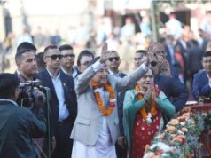 राष्ट्रपति पौडेलले दिए अस्ताउँदो सूर्यलाई अर्घ