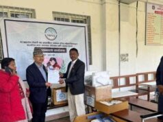 एनआरएनए महिला विभागको सहयोगमा बारबर्दिया नगर अस्पताललाई स्वास्थ्य उपकरण हस्तान्तरण
