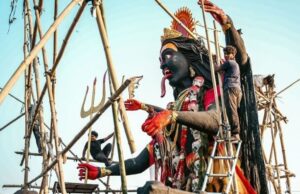 ‘बलिदान’ छायाङ्कनका लागि कालिमाताको भव्य मूर्ति निर्माण