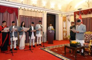 ५ देशका राजदूतले लिए शपथ