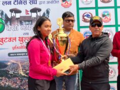 लन टेनिस प्रतियोगिताको उपाधि सुनिरा थापालाई