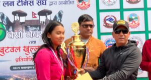 लन टेनिस प्रतियोगिताको उपाधि सुनिरा थापालाई