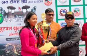 लन टेनिस प्रतियोगिताको उपाधि सुनिरा थापालाई