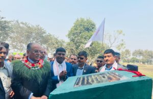 प्रचण्डद्वारा रुपन्देहीको जमुहानी पोखरा ताल पार्कको शिलान्यास